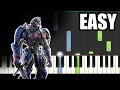 Arrival To Earth (Transformers) - Steve Jablonsky | EASY Piano Tutorial