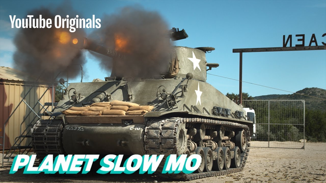 WWII Tanks Firing in Slow Motion