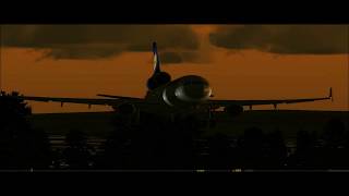 FS2004 - Lufthansa Cargo MD-11 Landing