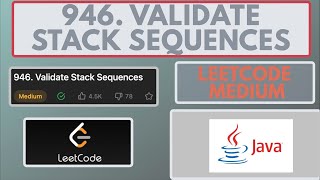 Leetcode | 946. Validate Stack Sequences | Medium | Java Solution