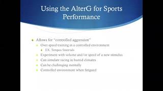 Effectively Manage Running Injuries and Optimize Performance With the AlterG - AlterG