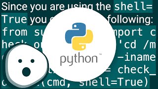 python check output find command not working