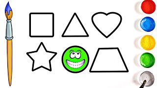 Drawing shapes for children/ 어린이를 위한 도형 그리기 / bolalar uchun shakllarni chizish