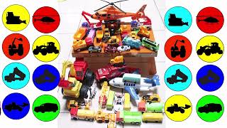 Satisfying toy story airplanes, buses, cranes, helicopters, police cars
