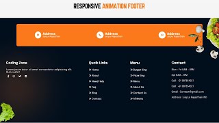 How to Make a Footer Using HTML and CSS | Responsive Footer Tutorial step by step