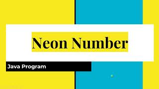 Neon number || interview program java