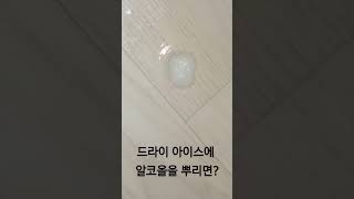 드라이 아이스에 알코올을 뿌리면?