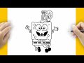 HOW TO DRAW SPONGEBOB AND GARY
