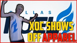 xQc SHOWS OFF DALLAS FUEL APPAREL AND MUSCLES | xQcOW