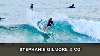 Surfing. Stephanie Gilmore \u0026 Co, Rainbow Bay Dawn Session Monday 16th December 2024