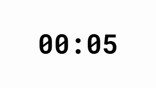 5 Second Countdown Timer - White Background
