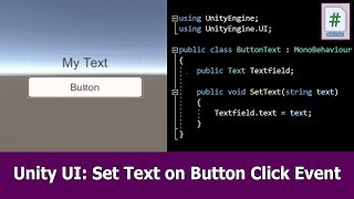 Unity UI Tutorial: Set Text On Button Click C# Event