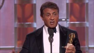 (Extended) Tearful Sylvester Stallone Wins First-Ever Golden Globe for CREED