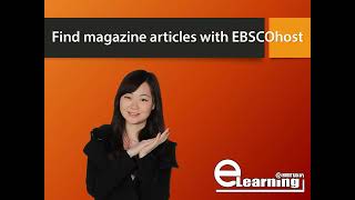 Find magazine articles with EBSCOhost
