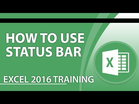 How to Use the Status Bar in Microsoft Excel 2016