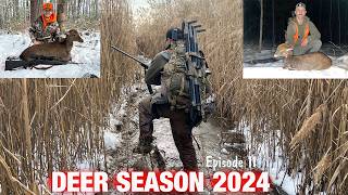 SIKA DEER HUNTING in the SNOW!!! - 2 Sika Deer Down!! - Late-Season Public Land Rifle Hunting 2025