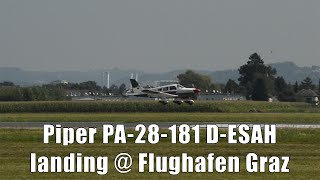 Motorflug Graz Piper PA-28-181 Archer II landing @ Flughafen Graz | D-ESAH