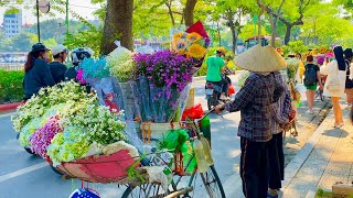 Vietnam Walking Tour 4K🇻🇳 - Hanoi Capital at Autumn