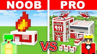 How To Build A MODERN FIRE STATION House In Minecraft!
