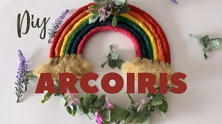 DIY COMO HACER UN ARCOÍRIS, DECORACIÓN PARA PUERTA/ RAINBOW WREATH