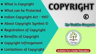 Copyright IPR | कॉपीराइट | Copyright Infringement | Indian Copyright Act 1957 | by Tanisha Gangrade