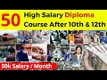 Top 50 High Salary Best Diploma Courses After 10th And 12th