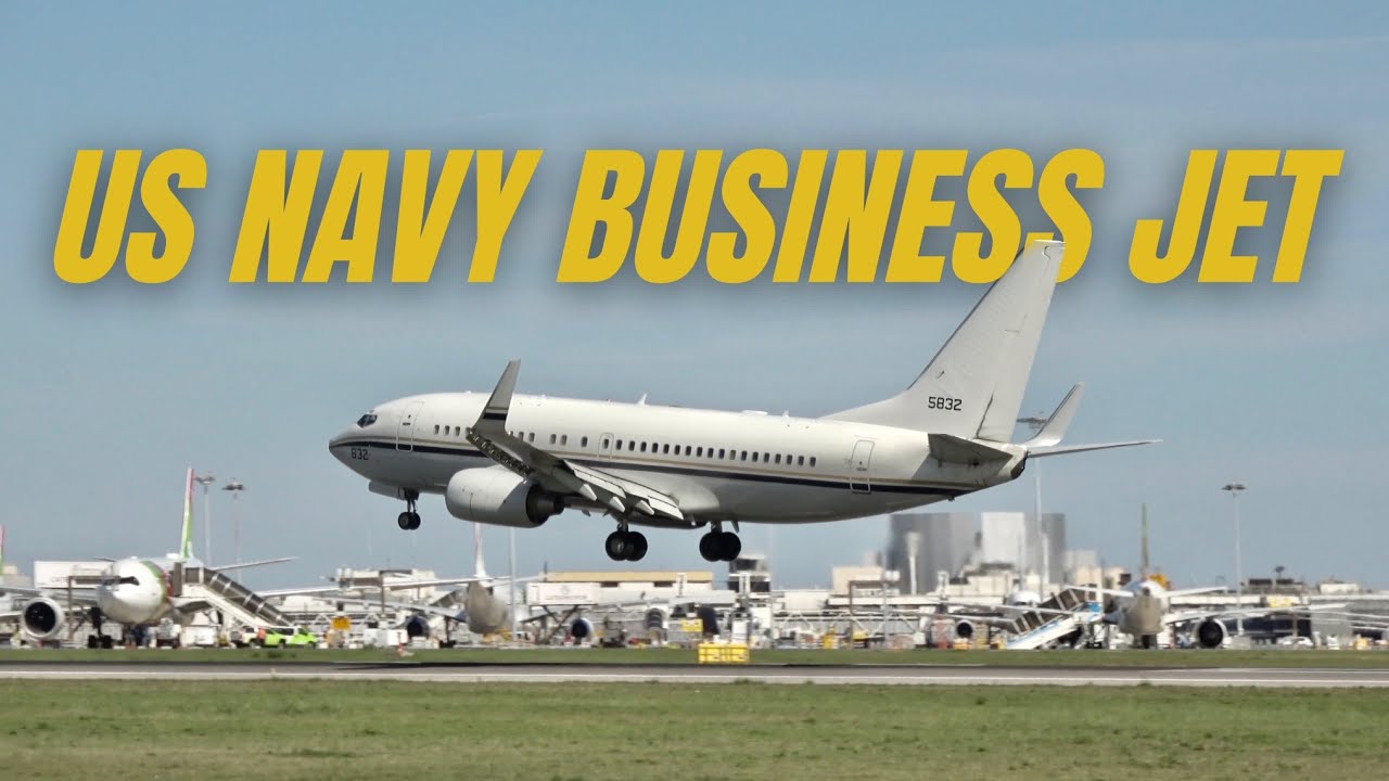 United States Navy Boeing C-40A Clipper - Landing & Takeoff At Lisbon ...