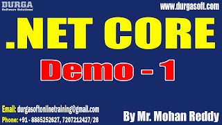 .NET CORE tutorials || Demo - 1 || by Mr. Mohan Reddy On 23-01-2023 @7PM IST