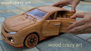 Wood carving || Honda Civic Type R New version 2020 || Wood Crazy Art