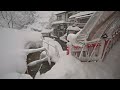 4k・ japan in snow ginzan onsen during the day・4k hdr