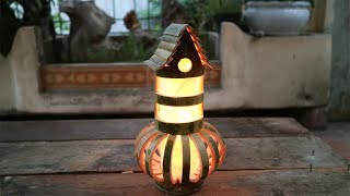 How To Make Bamboo Lamp LED For Bedroom | Bamboo Furniture