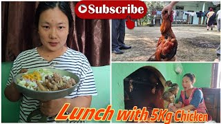 Naga lady mukbang with 5KG Chicken || Northeast India, Nagaland.