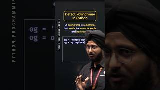 Palindrome Checker in Python #Python #NesoAcademy #QuickConcepts