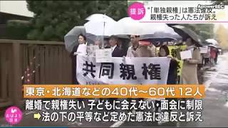 「離婚後 親権は一方のみは違憲」12人が東京地裁に提訴