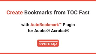 How to Create PDF Bookmarks from a Table of Contents | AutoBookmark for Adobe Acrobat Tutorial