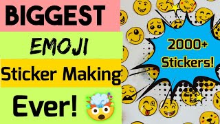 Biggest EMOJI Sticker Bag Ever! 🤯😲  2000+ Homemade Emoji Sticker Bag!! How to make emoji sticker bag