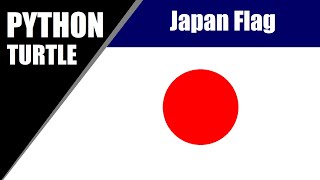 Python Turtle - Draw Japan National Flag In Python Turtle Graphics By #BKTutorial