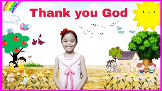 THANK YOU GOD FOR THE WORLD SO SWEET | Thank you God Nursery Rhymes