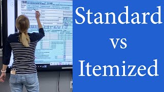 Standard deduction vs Itemized Deductions.  When to use Itemized vs Standard Deductions 1040, 1040SR