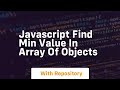 javascript find min value in array of objects