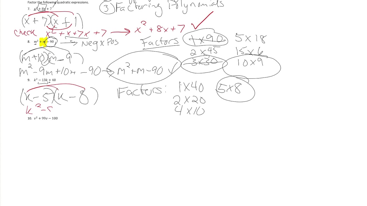 Strategies For Factoring Polynomials - YouTube