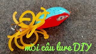 Làm mồi giả câu cá lóc, mồi con nhái câu lure