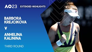 Barbora Krejcikova v Anhelina Kalinina Extended Highlights | Australian Open 2023 Third Round