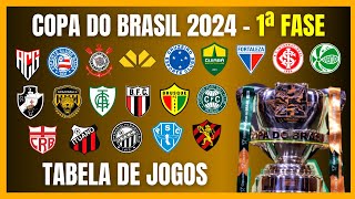 COPA DO BRASIL 2024 | SAIU A TABELA DA 1ª FASE