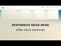 Create a Mega Menu & Dropdown Menu Navigation | HTML, CSS, Javascript | Responsive Navigation Menu