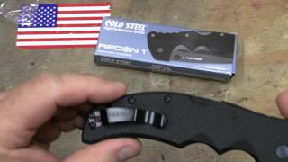 Cold Steel Recon 1 CTS Spear Point First Look