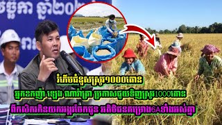 អ្នកឧកញ៉ា ឡេង ណាវ៉ាត្រា ប្រកាសជួយទិញស្រូវ1000តោន ពីកសិករកិនអង្ករចែកជូន អតិថិជនគម្រោង6A ហូប១ឆ្នាំពេញ