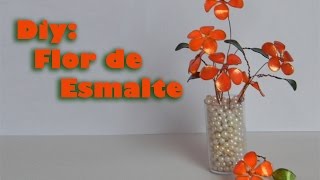 DIY : Faça você mesmo Flor Feita de Esmalte passo a passo.