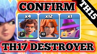 Th15 Epic Strategy That Destroyed Th17 | Th15 Vs Th17 Queen Charge Attack Strategy (Clash Of Clans)