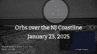 Orbs falling to the horizon off the NJ Coast (January 23, 2025)